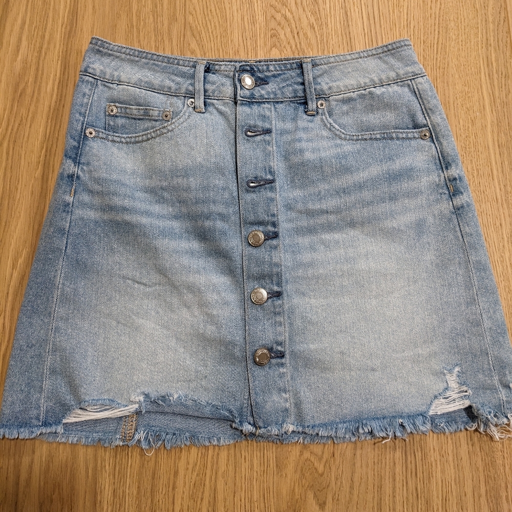 Jean midi skirt